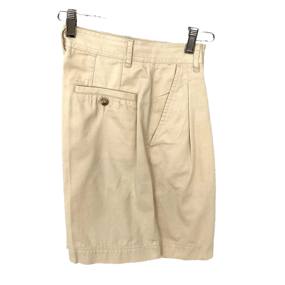 Charter Club Vintage Khaki/Cream Shorts High Waisted Pleated Size 8 - Picture 4 of 7